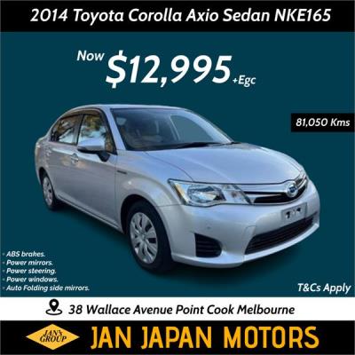 2014 Toyota Corolla Axio Sedan NKE165 for sale in Point Cook